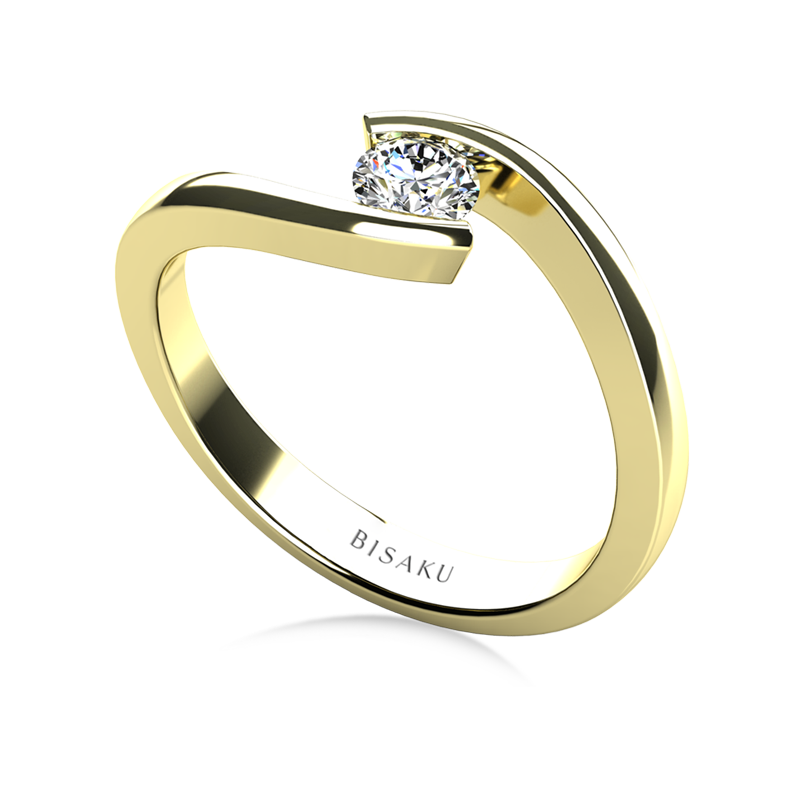 Zásnubní prsten žluté zlato Dea