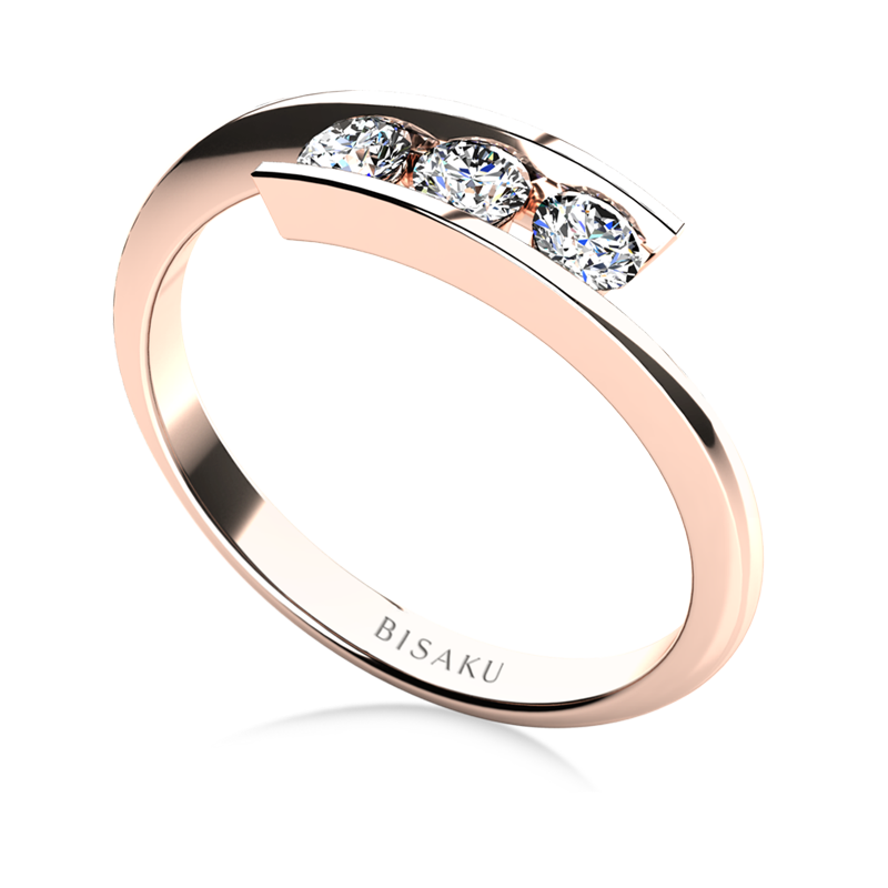 Zásnubní prsten růžové zlato Selene