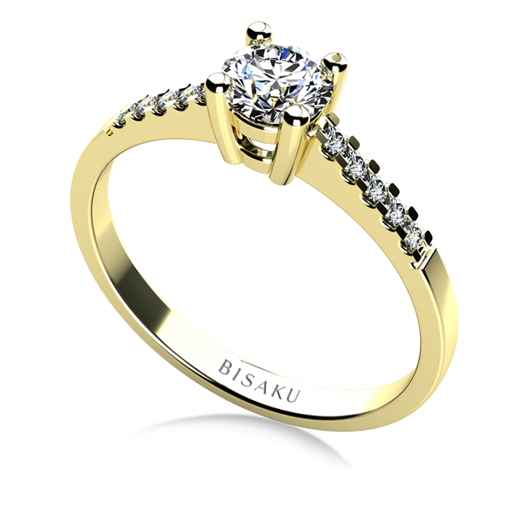 Zásnubní prsten žluté zlato Esme