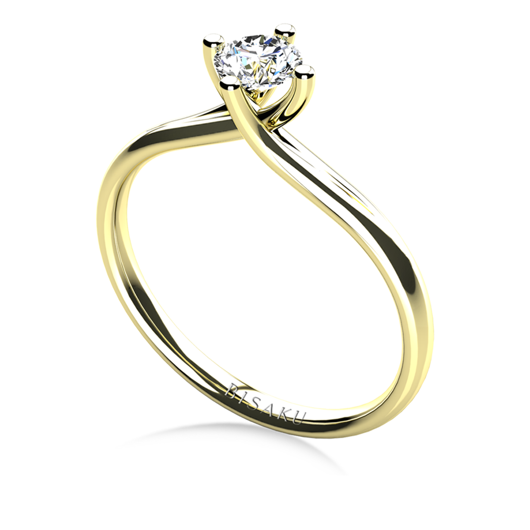 Zásnubní prsten žluté zlato Karli