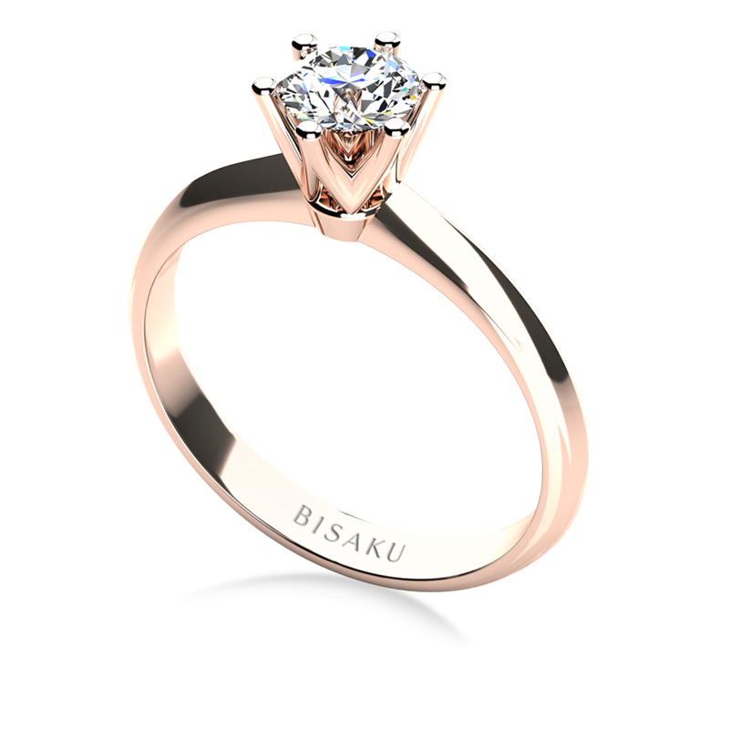 Zásnubní prsten růžové zlato Gloria