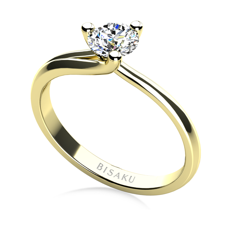 Zásnubní prsten žluté zlato Jia