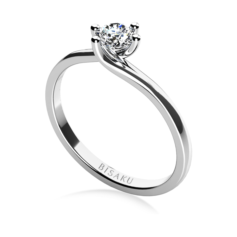 Zásnubní prsten bílé zlato Rosalie