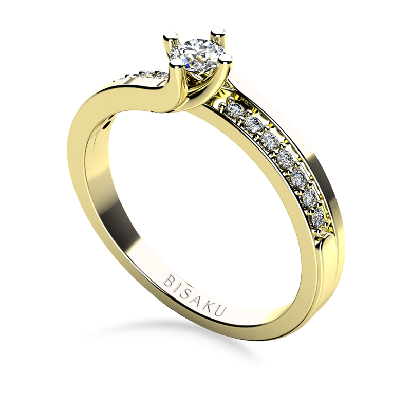 Zásnubní prsten žluté zlato Jasmine