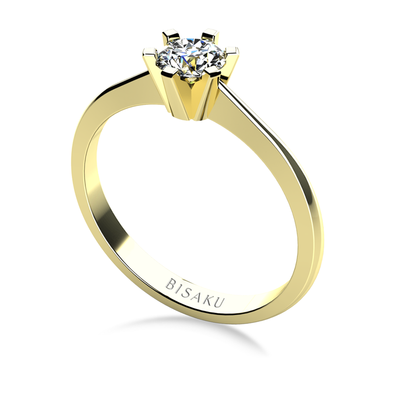 Zásnubní prsten žluté zlato Arlo