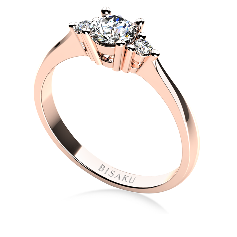 Zásnubní prsten růžové zlato Ema