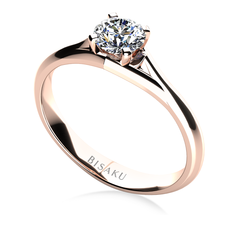 Zásnubní prsten růžové zlato Agnes