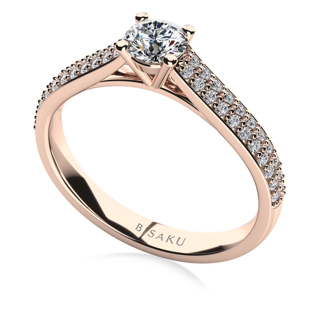 Zásnubní prsten růžové zlato Aida