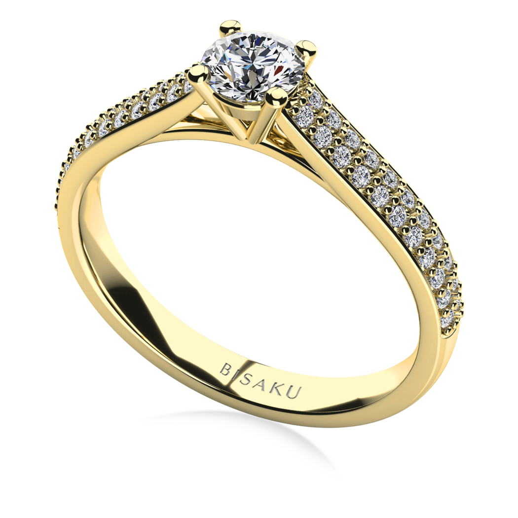 Zásnubní prsten žluté zlato Aida