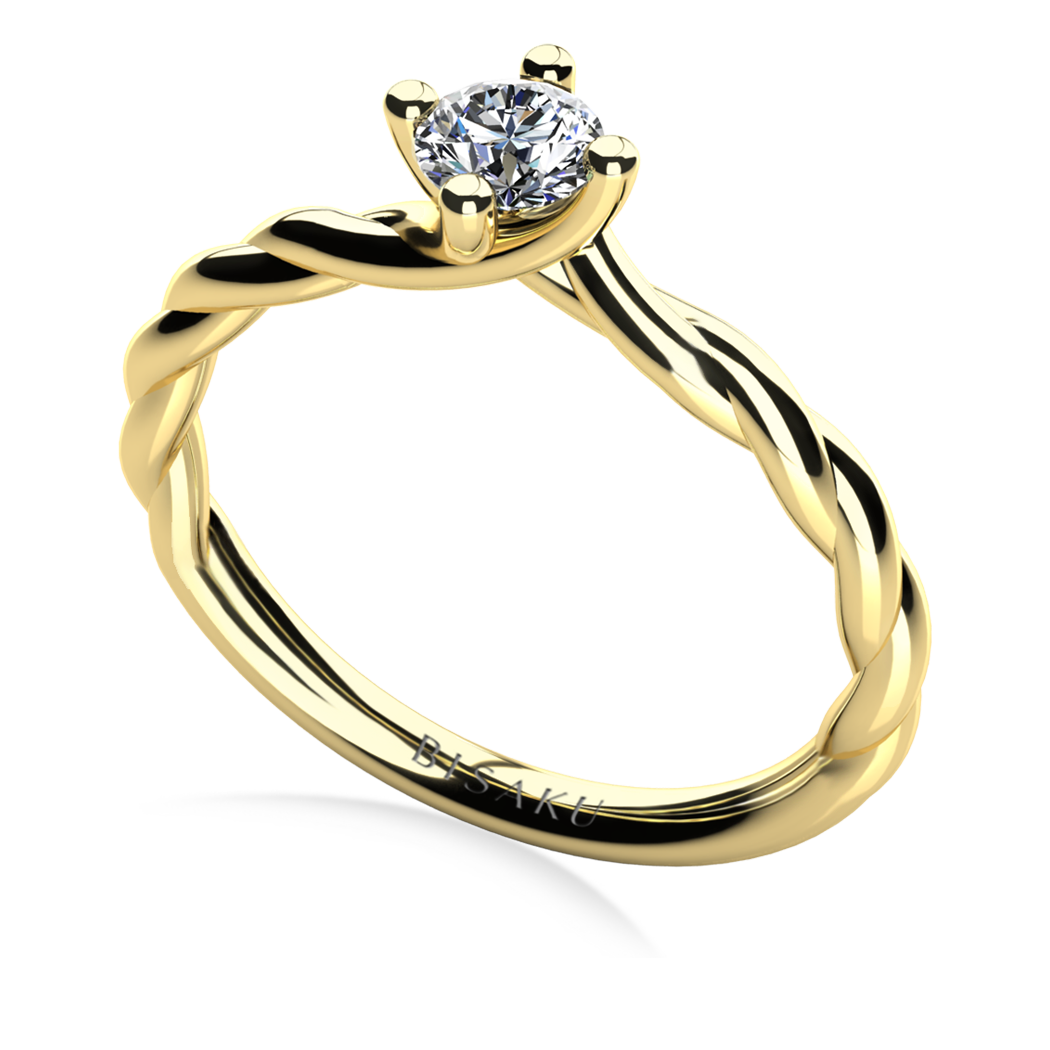 Zásnubní prsten žluté zlato Lara