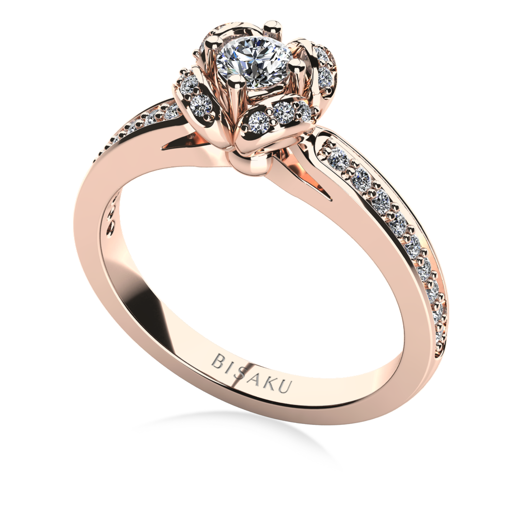 Zásnubní prsten růžové zlato Judy