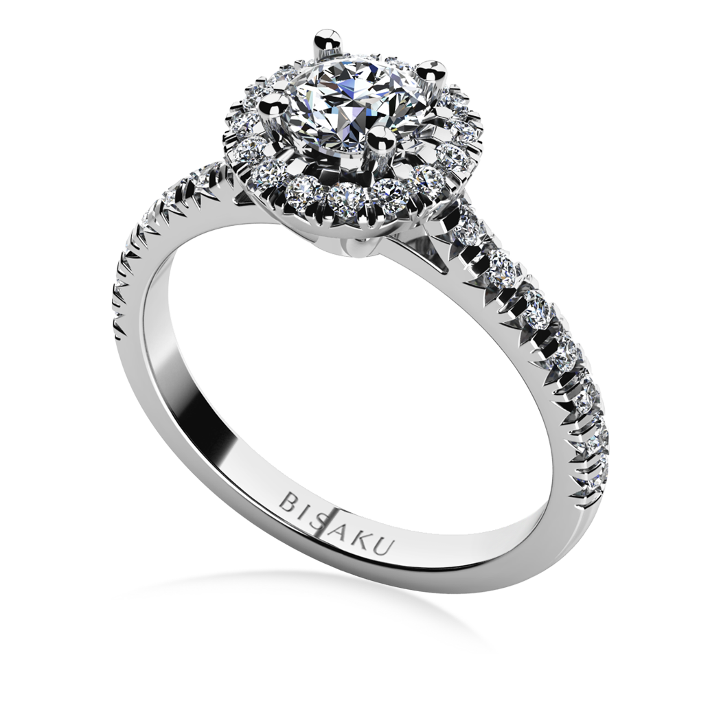 Zásnubní prsten bílé zlato Mia