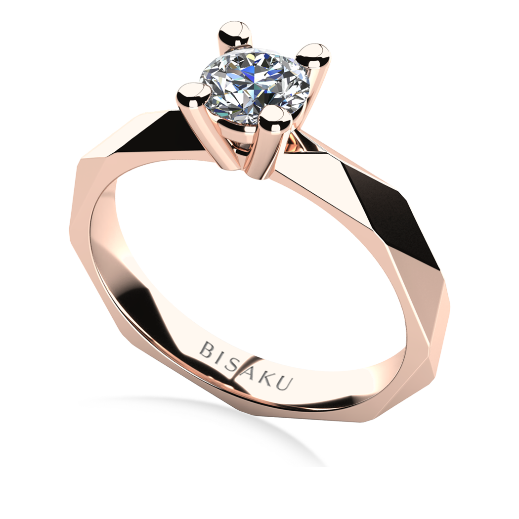 Zásnubní prsten růžové zlato Zita