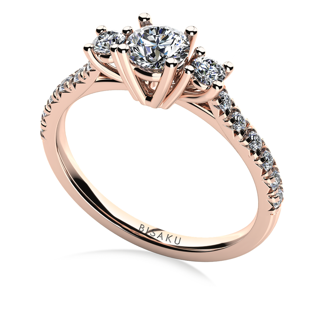 Zásnubní prsten růžové zlato Adele