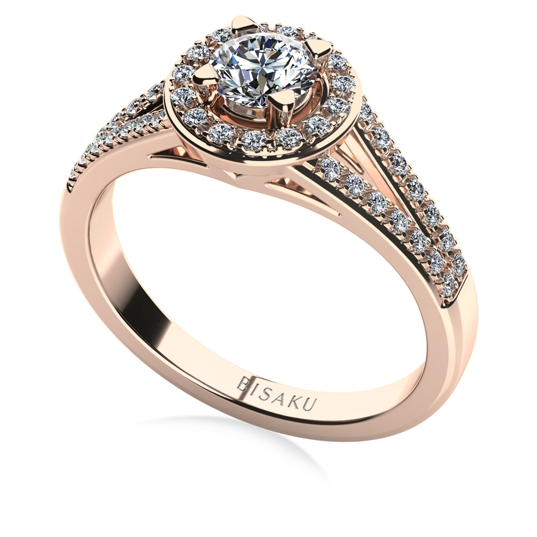 Zásnubní prsten růžové zlato Lena