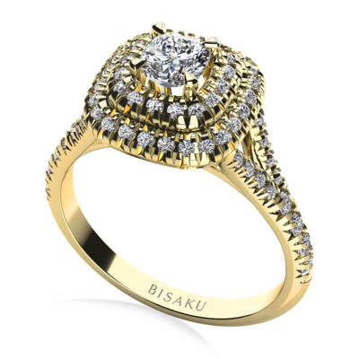 Zásnubní prsten žluté zlato Claire