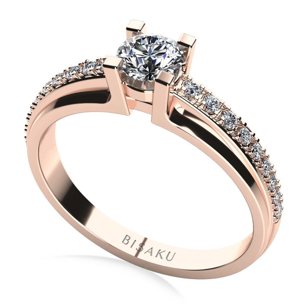 Zásnubní prsten růžové zlato Nina