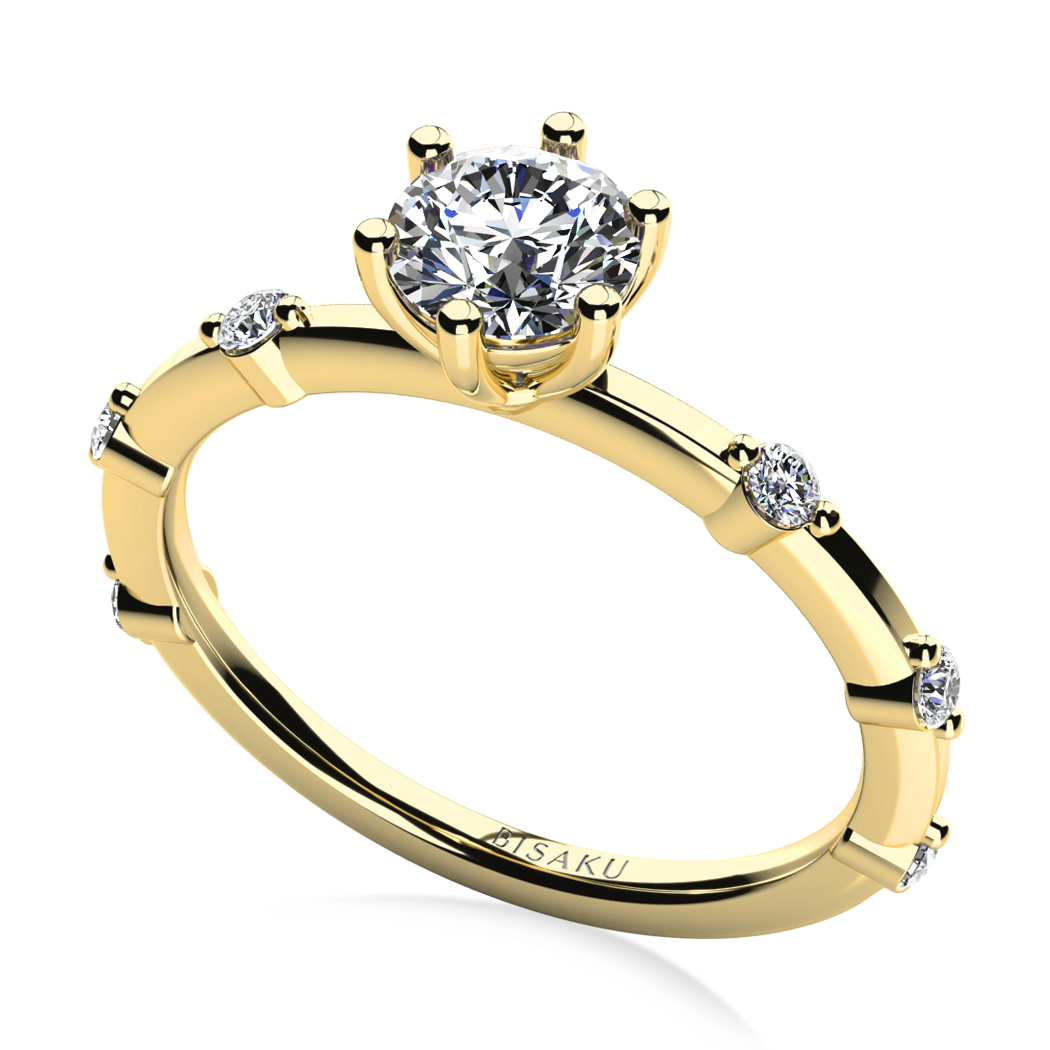 Zásnubní prsten žluté zlato Larrisa