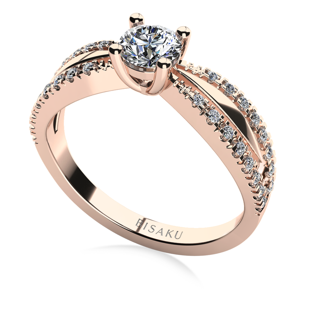 Zásnubní prsten růžové zlato Reina