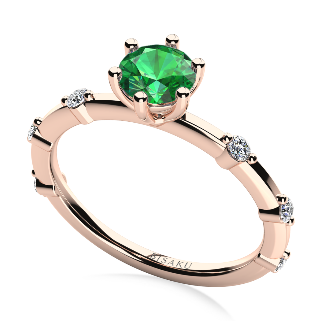 Zásnubní prsten růžové zlato LarrisaGreen