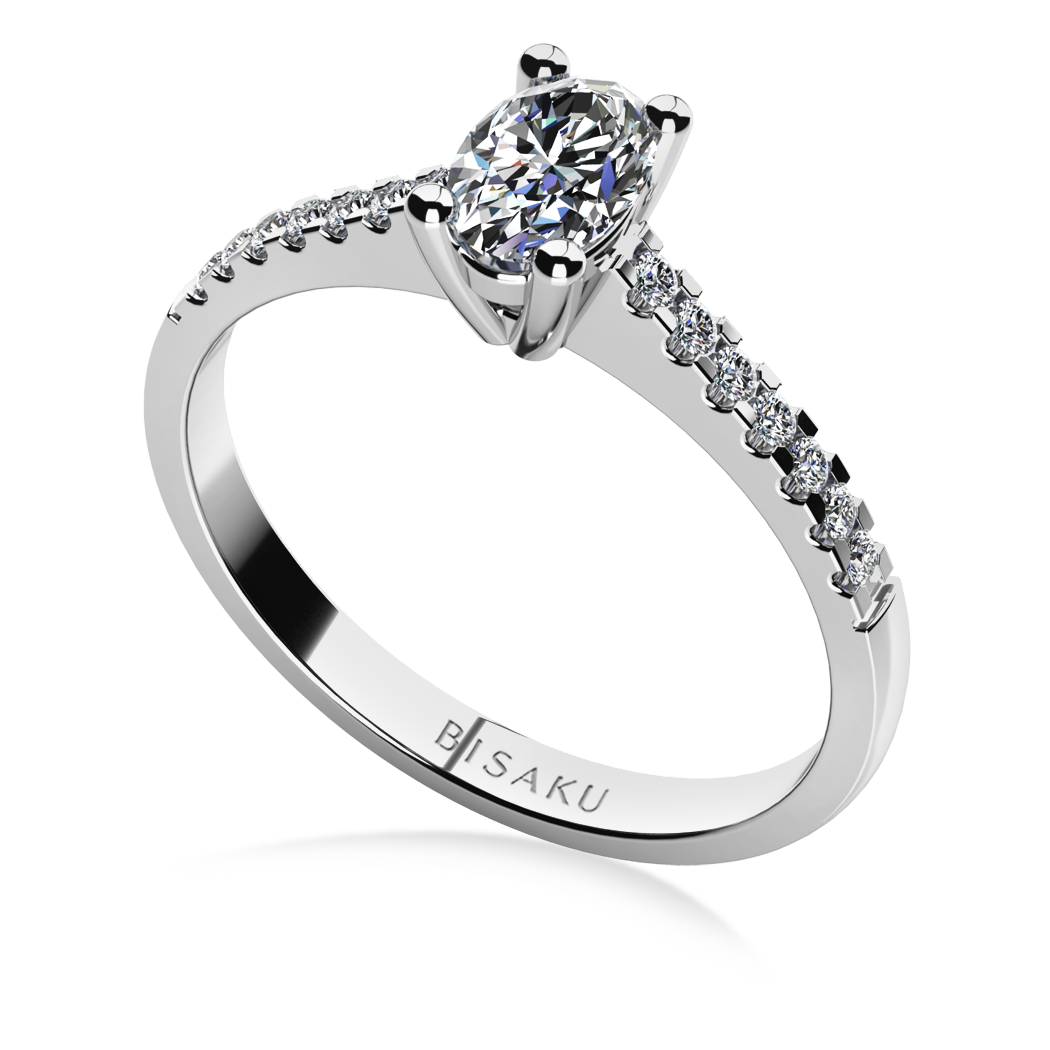 Zásnubní prsten bílé zlato Anna