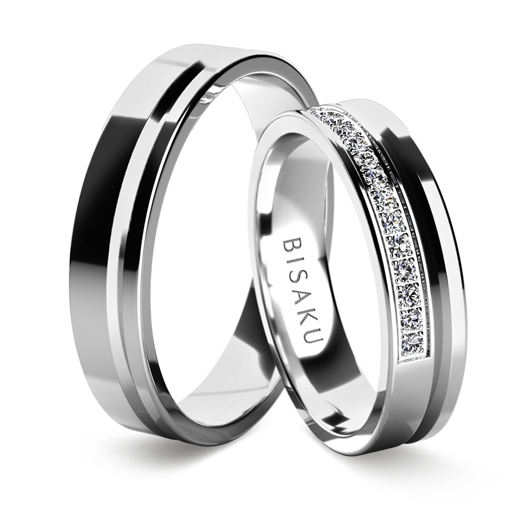 Snubní prsteny bílé zlato Anya