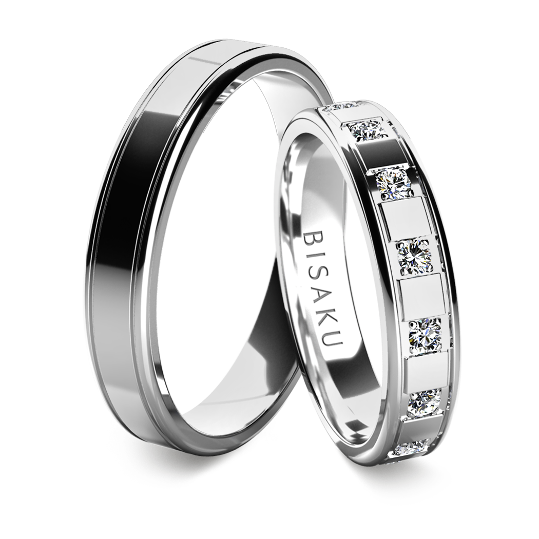 Snubní prsteny bílé zlato Lysander