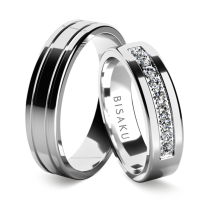 Snubní prsteny bílé zlato MiriamIII