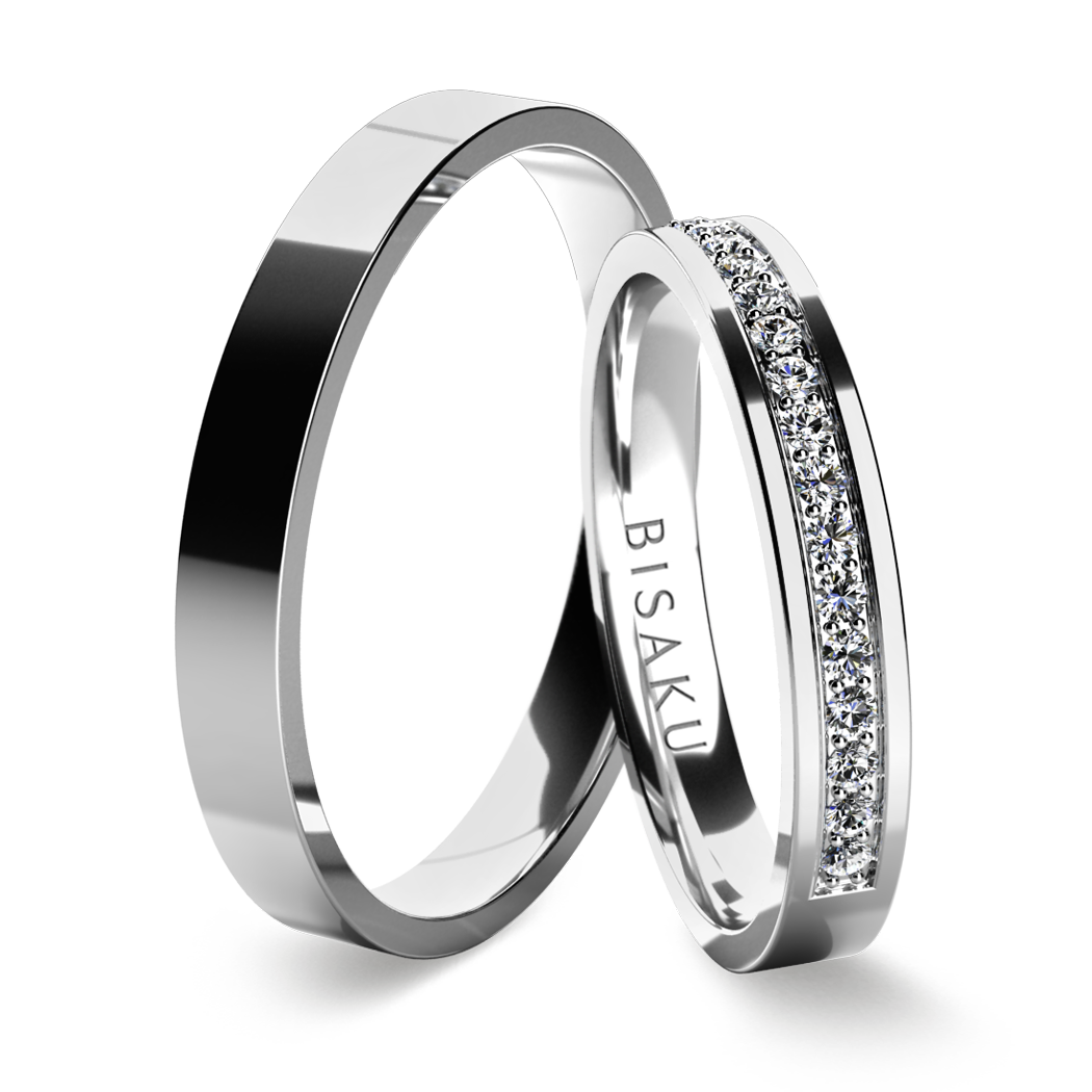 Snubní prsteny bílé zlato Maude