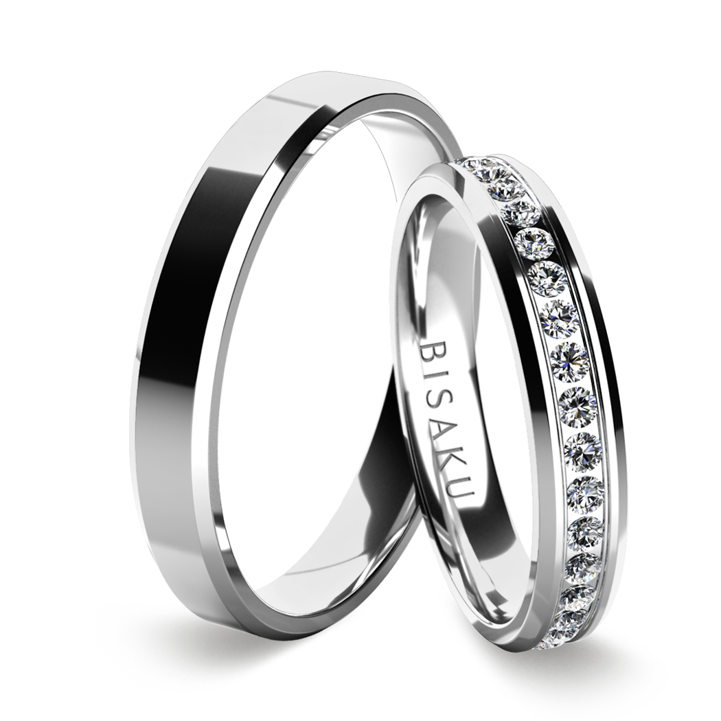 Snubní prsteny bílé zlato Nova