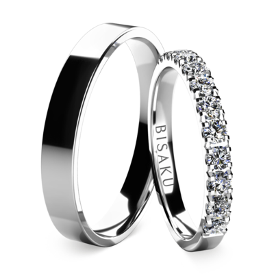 Snubní prsteny bílé zlato EternityXI
