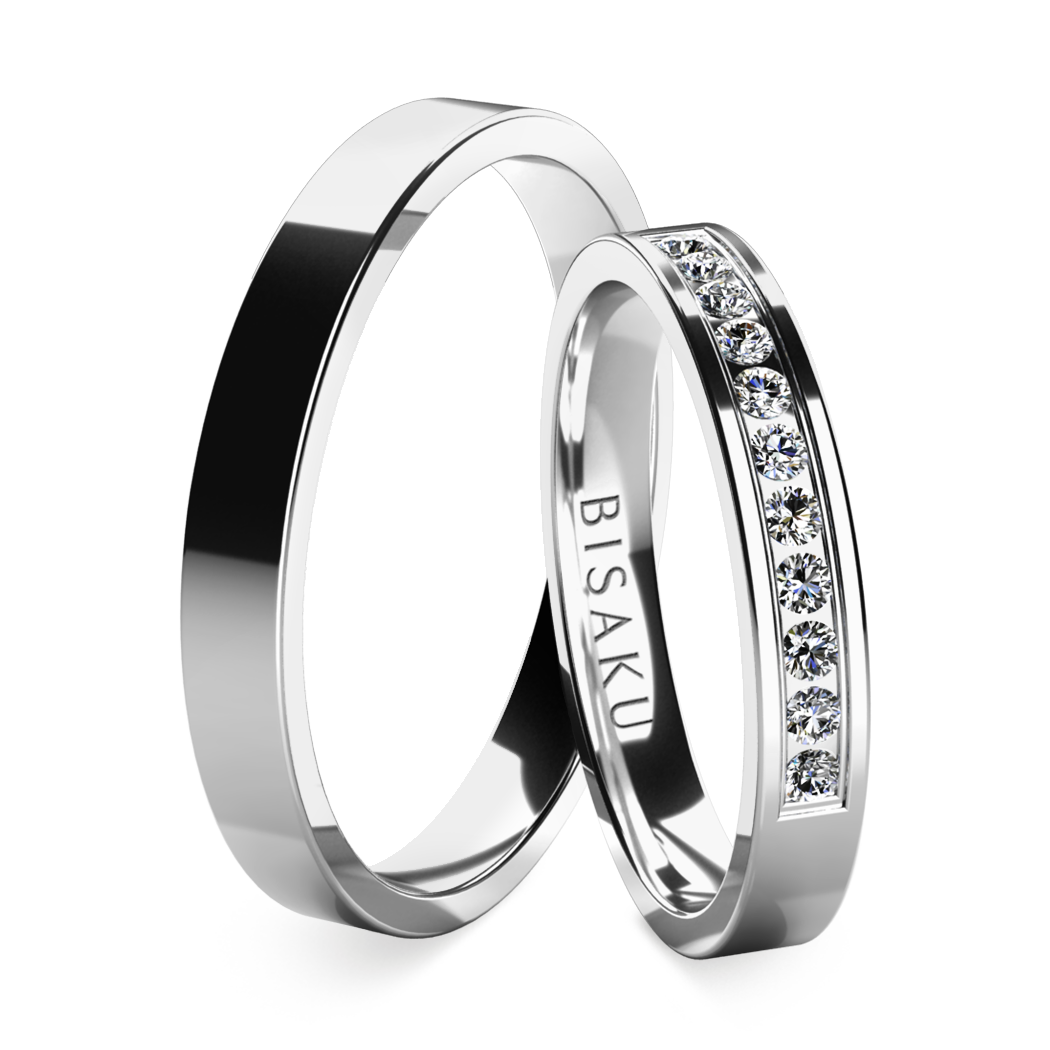 Snubní prsteny bílé zlato Lyric