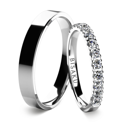 Snubní prsteny bílé zlato EternityIX