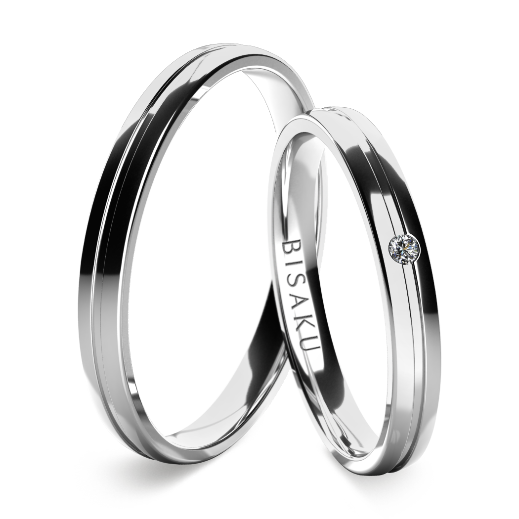 Snubní prsteny bílé zlato Gesimund