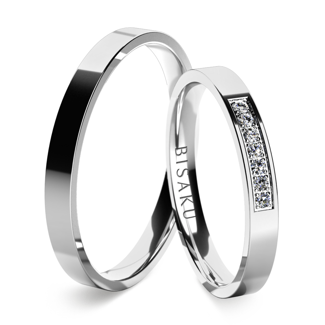 Snubní prsteny bílé zlato Valia