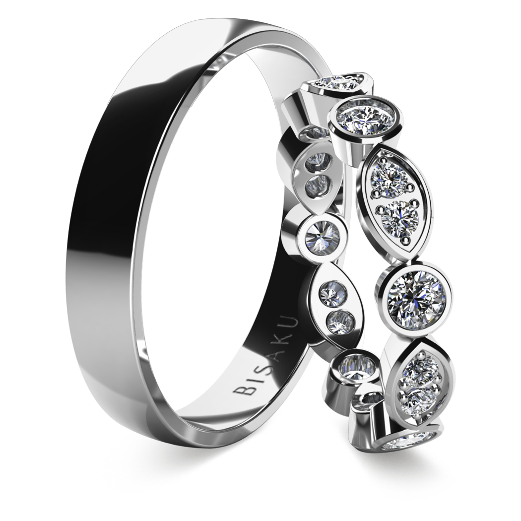 Snubní prsteny bílé zlato Maia