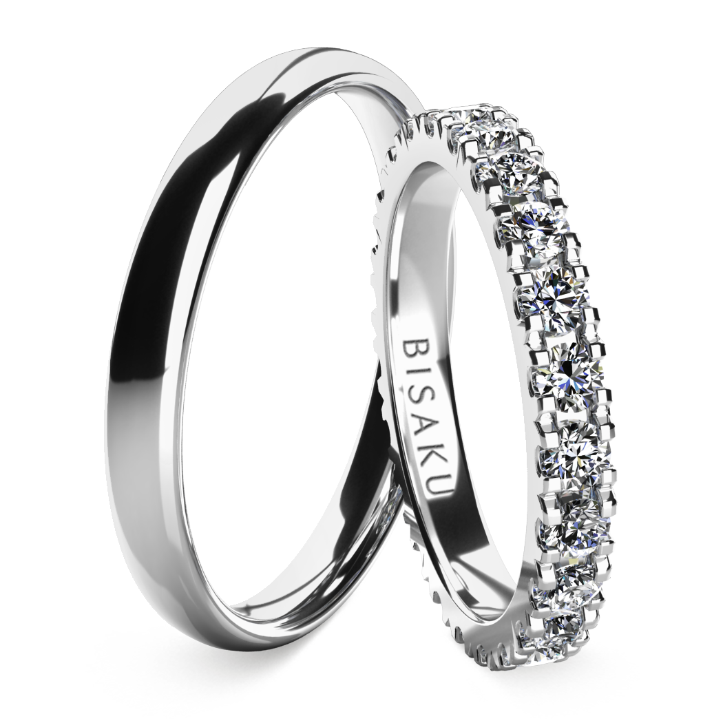 Snubní prsteny bílé zlato EternityXIII