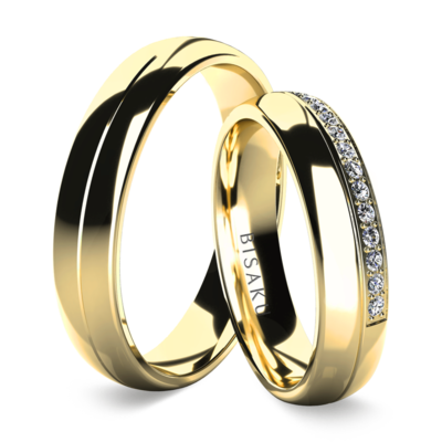 Snubní prsteny žluté zlato Riona