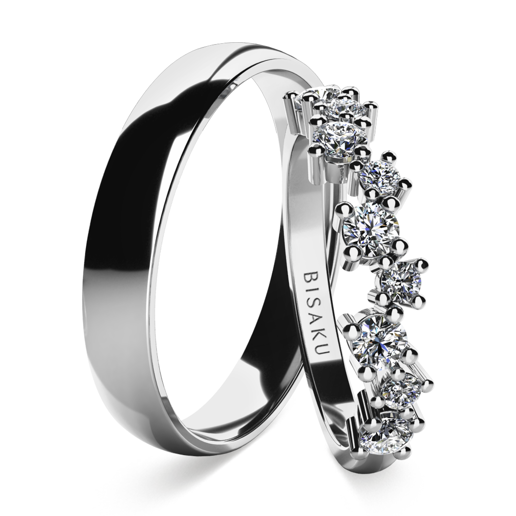 Snubní prsteny bílé zlato CassiaII