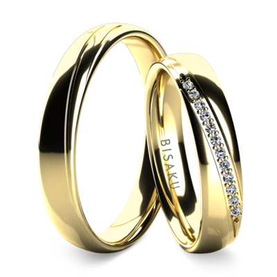 Snubní prsteny žluté zlato Penelope