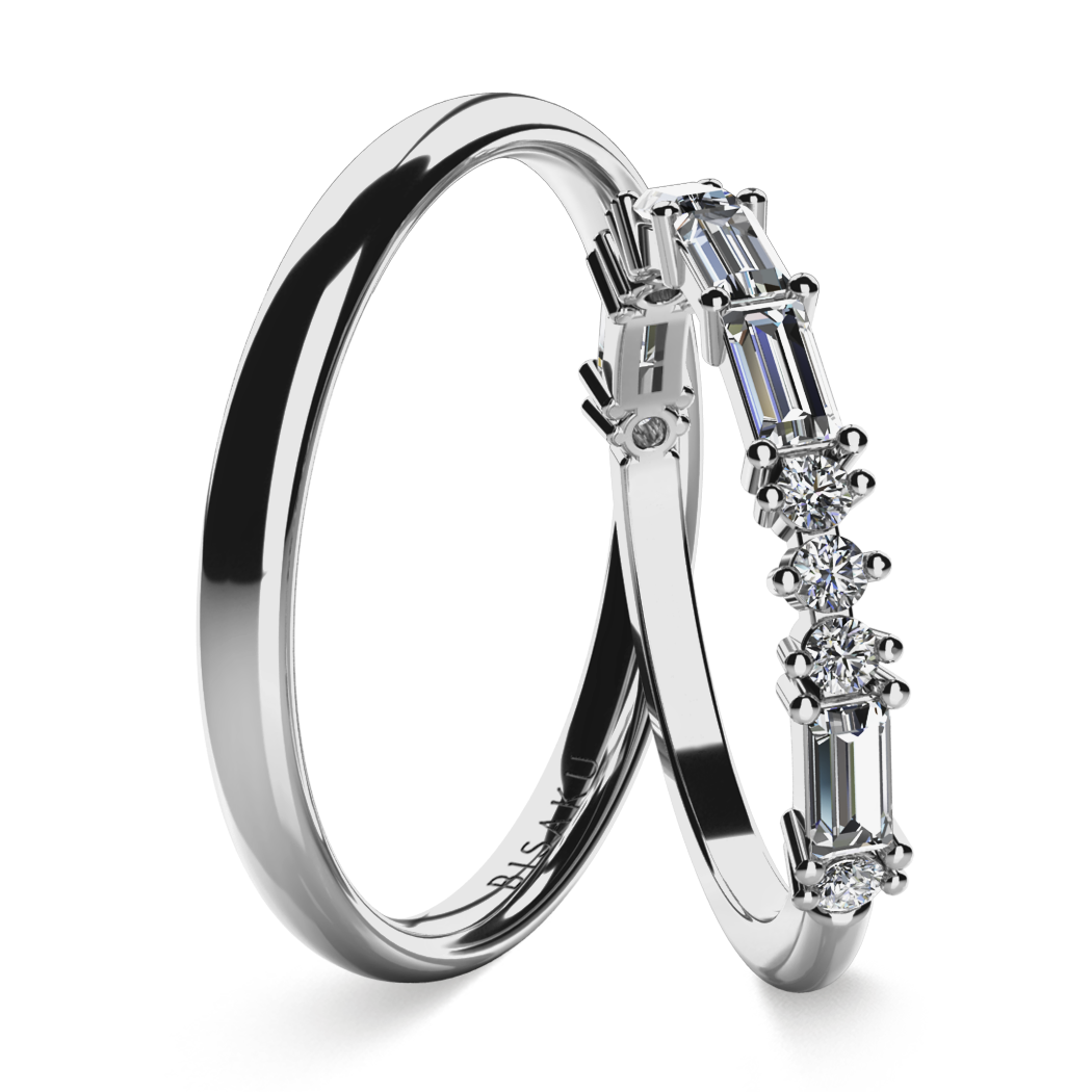 Snubní prsteny bílé zlato Alara