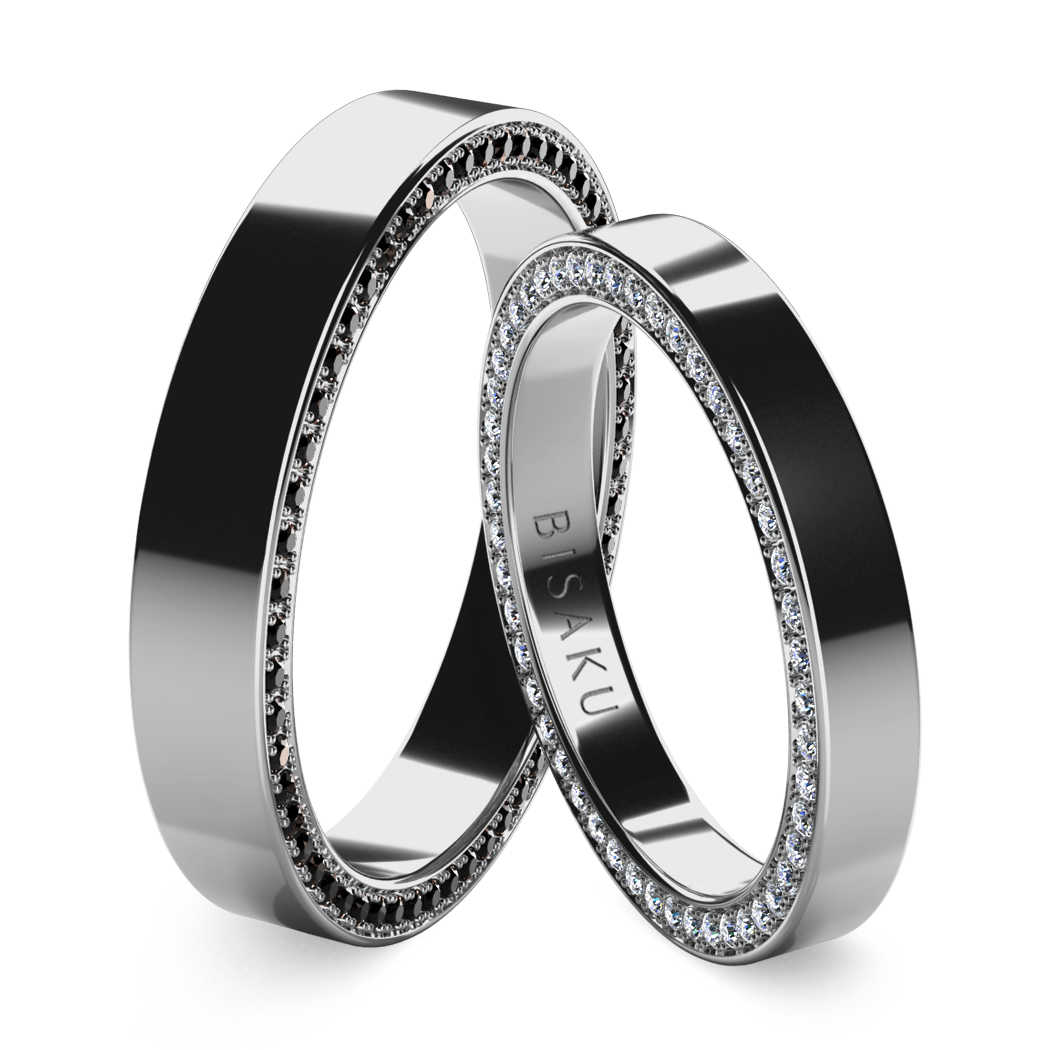 Snubní prsteny bílé zlato Nua