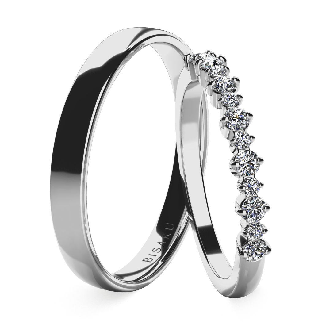 Snubní prsteny bílé zlato Kate